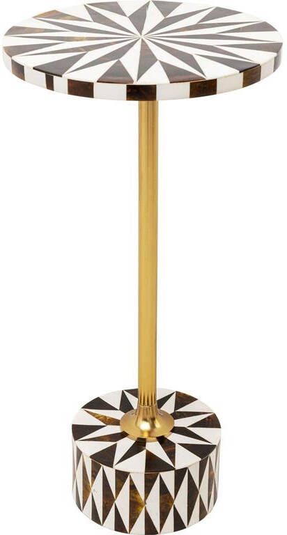 Kare Design Kare Bijzettafel Domero Star Brown White Ø25cm