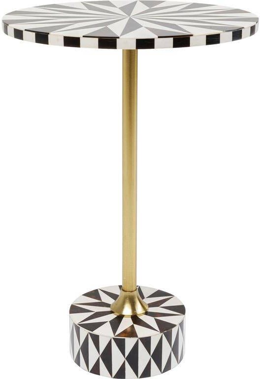 Kare Design Kare Bijzettafel Domero Star Brown White Ø40cm