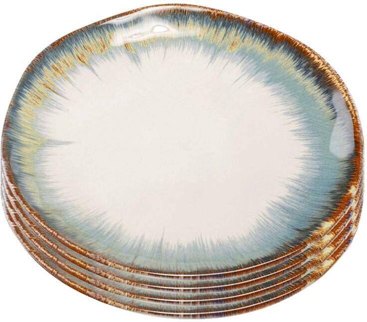 Kare Design Kare Bord Organic White|Blue Ø20 cm