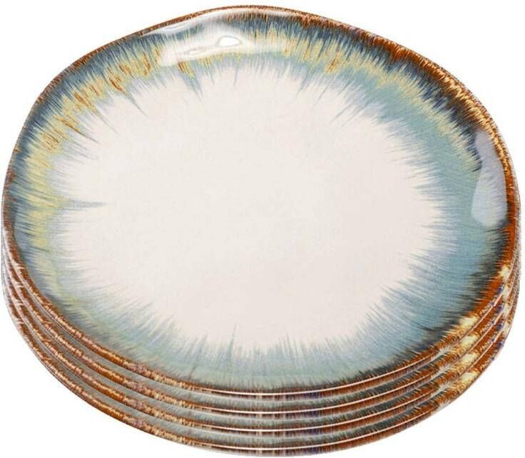 Kare Design Kare Bord Organic White|Blue Ø26 cm