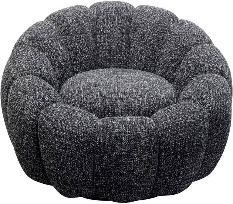 Kare Design Kare Draaifauteuil Peppo Bloom Melange Black