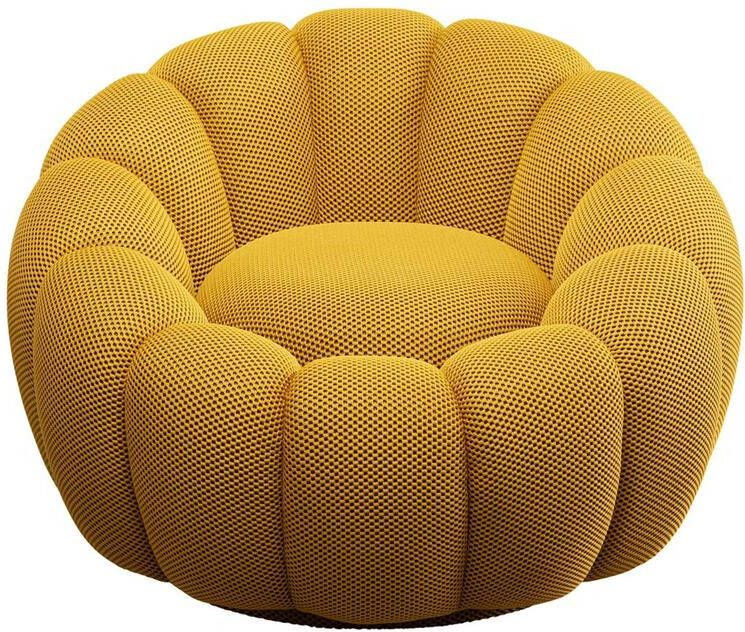 Kare Design Kare Draaifauteuil Peppo Bloom Yellow