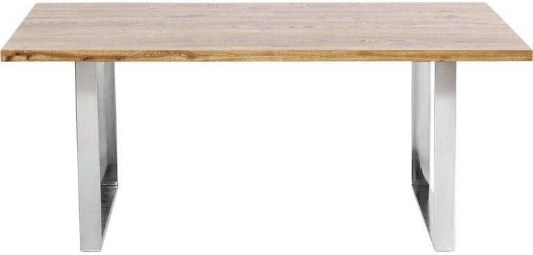 Kare Design Kare Eettafel Jackie Oak Chrome 160x80