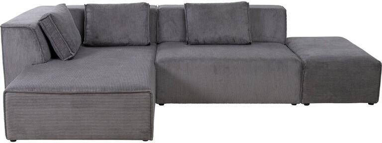 Kare Design Kare Hoekbank Infinity Ottomane Cord Grey Left