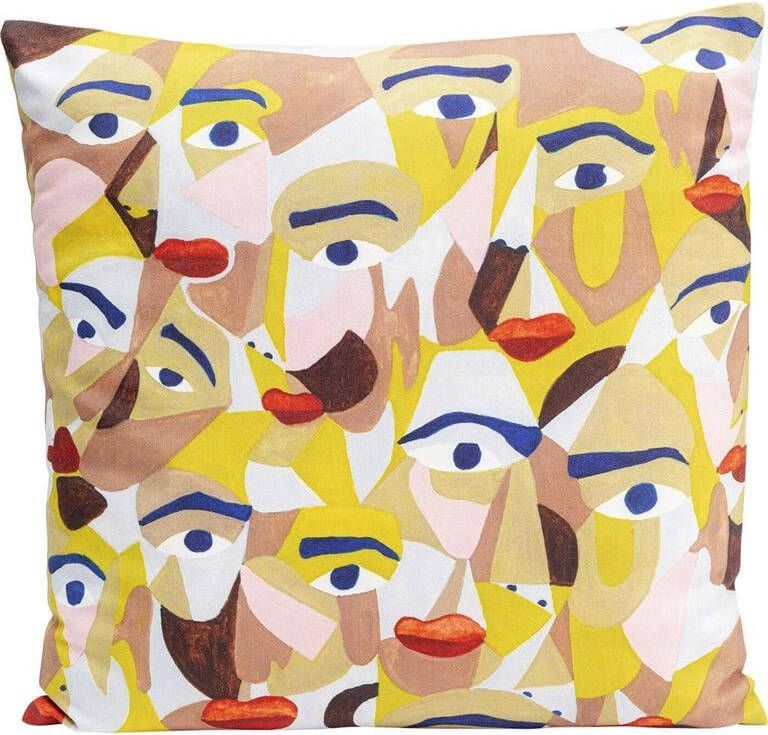 Kare Design Kare Kussen Artistic Faces 45x45cm