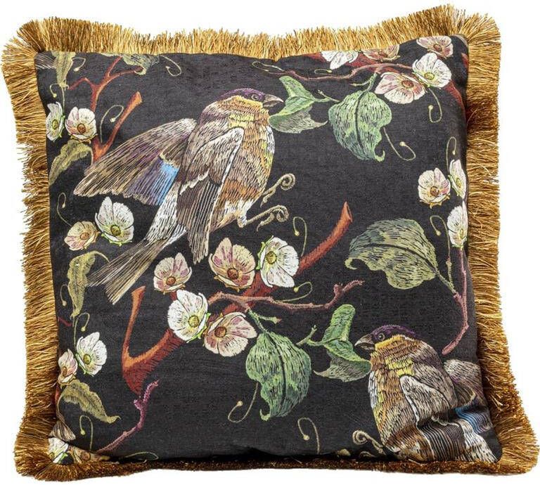 Kare Design Kare Kussen Bird Fringe 45x45cm