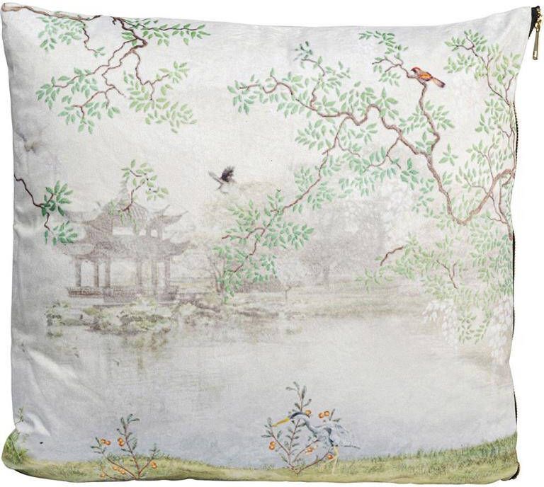 Kare Design Kare Kussen Chinese Garden White 45x45 cm