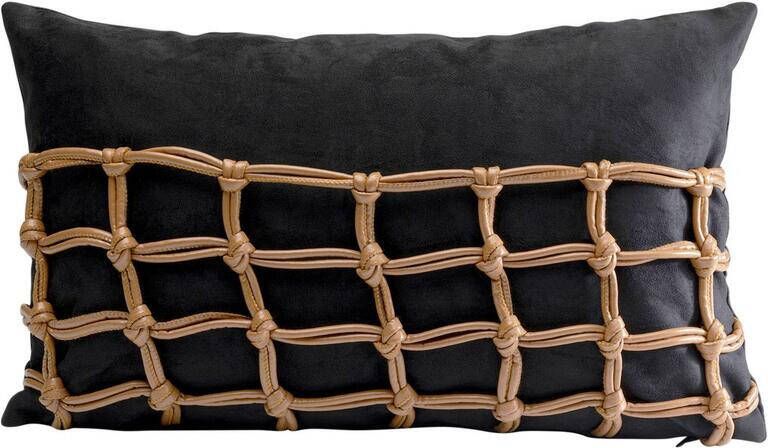 Kare Design Kare Kussen Grete Plaid Black 50x30cm