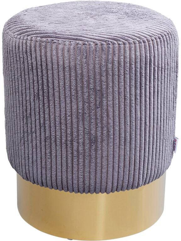 Kare Design Kare Poef Cherry Grey Cord Brass 35cm