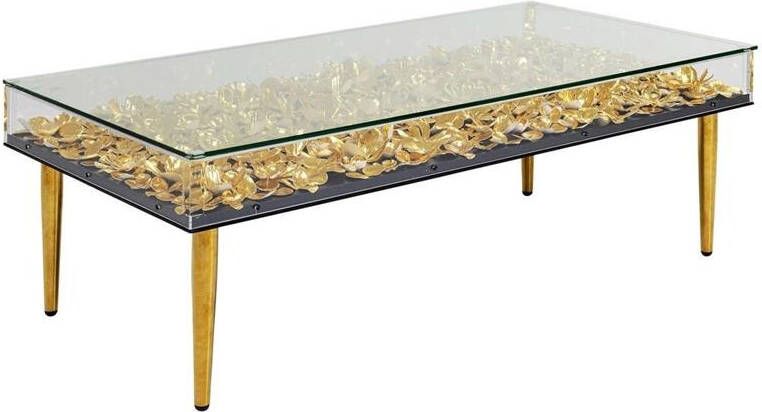 Kare Design Kare Salontafel Gold Flowers 120x60cm