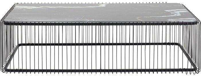 Kare Design Kare Salontafel Wire Glass Marble Black 145x75cm
