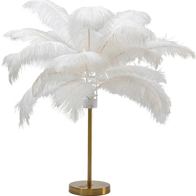 Kare Design Kare Tafellamp Feather Palm White 60cm