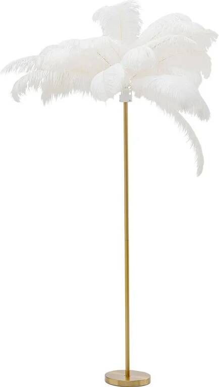 Kare Design | Vloerlamp Feather Palm White 165cm | Woonaccessoires | Vloerlamp