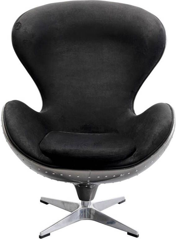 Draaifauteuil Lounge Black Gun Metal