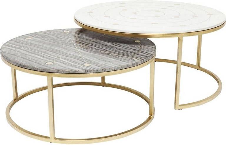 Kare Design | Salontafel Mystic Round set 2 -Ø90cm | Woonkamertafels | SalontafelSalontafelset