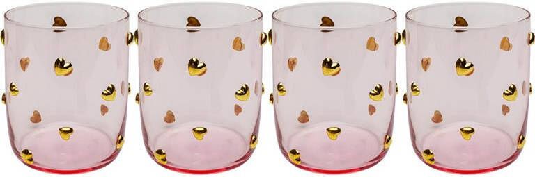 Kare Design Party Waterglazen harten 4st