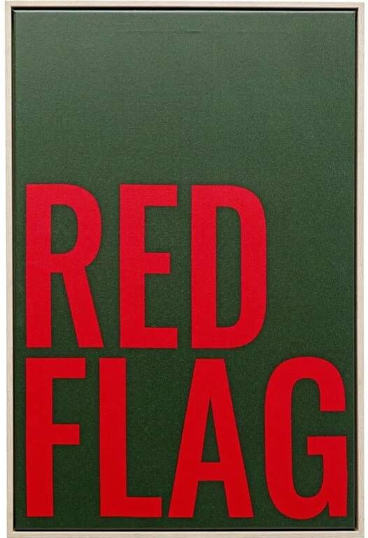 Kare Design Red Flag Schilderij 40x60cm