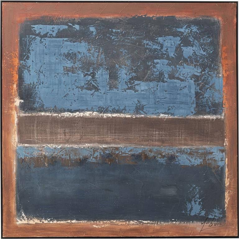 Kare Design Silence Schilderij 120x120cm blauw