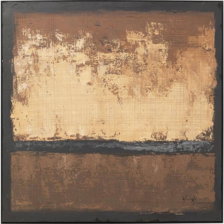 Kare Design Silence Schilderij 120x120cm bruin