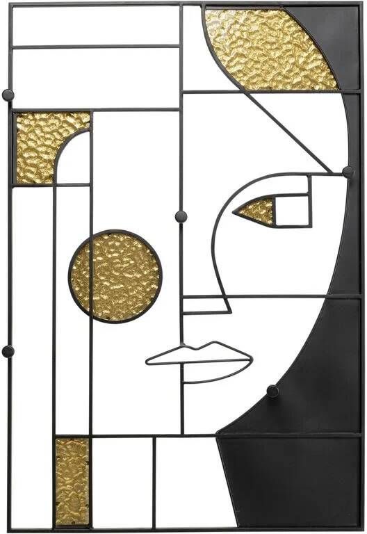 Kare Design Wand Kapstok Art Face vrouw 90x61cm
