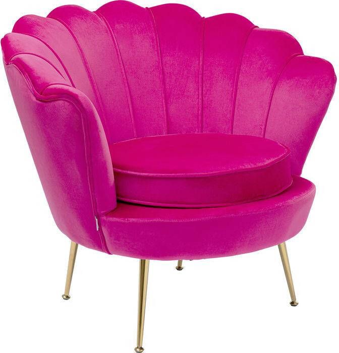 Kare Design Water Lily Gold Fauteuil Roze Fluweel