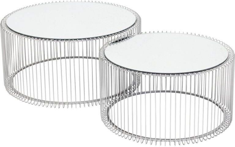 Kare Design | Salontafel Wire Silver set 2 | Woonkamertafels | Salontafel