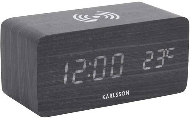 Karlsson Alarm Clock Block w. Phone Charger LED