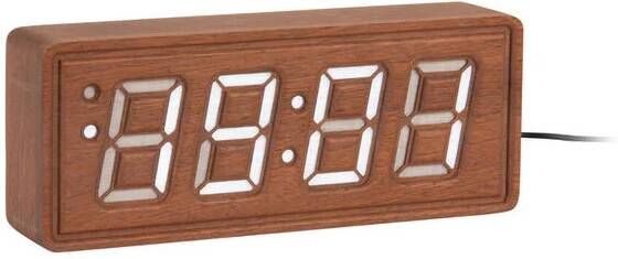 Karlsson Alarm Clock Solid Wood Engraved