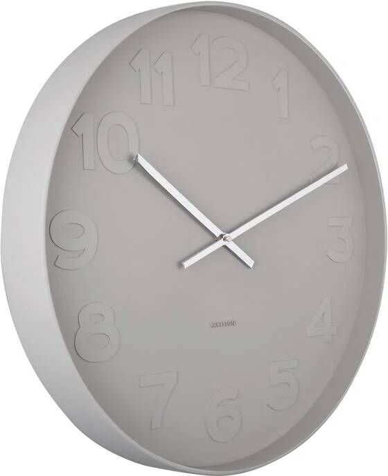 Karlsson Wandklok Mr. Grey Numbers Large ø51cm Warmgrijs Rond - Foto 2