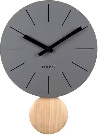 Karlsson Wandklok Arlo Pendulum Donkergrijs