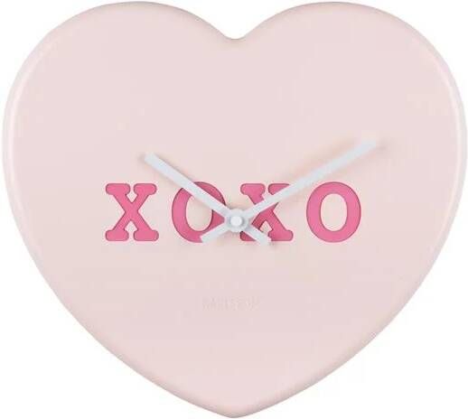 Karlsson Wandklok Heart Candy Zachtroze