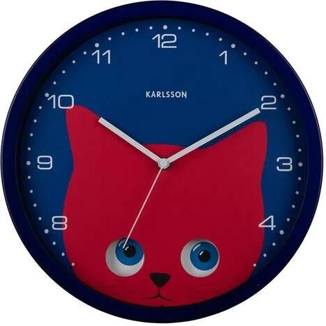 Karlsson Wall Clock Peekaboo Cat