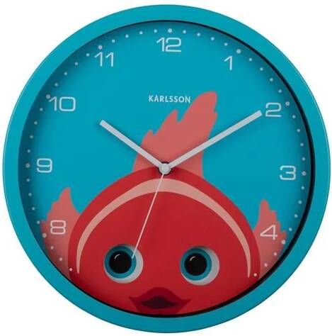 Karlsson Wall Clock Peekaboo Goldfish