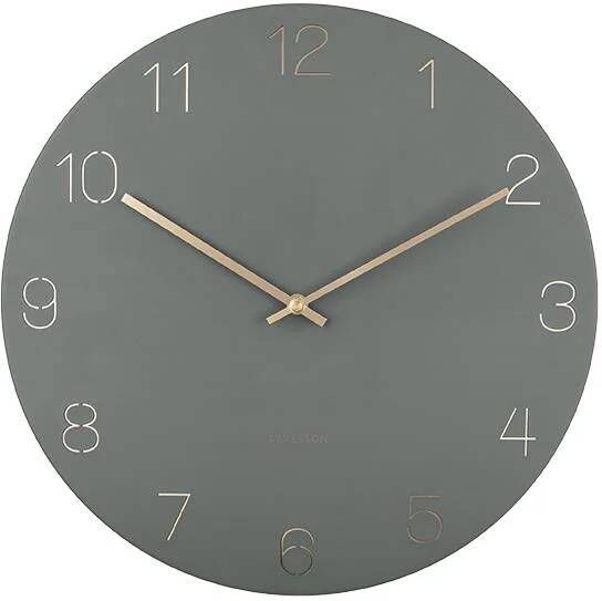 Karlsson Wandklok Charm Engraved Numbers Jungle Groen- Ø40cm