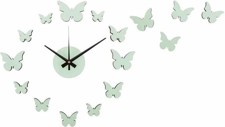 Karlsson Wandklok Diy Butterfly Groen Ø35cm