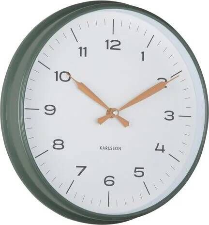 Karlsson Wandklok Modern Factory Jungle groen Ø30cm