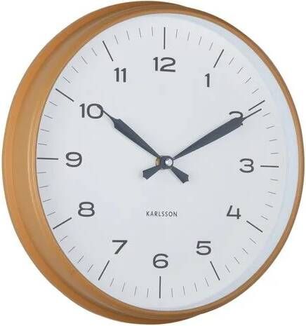 Karlsson Wandklok Modern Factory Okergeel Ø30cm