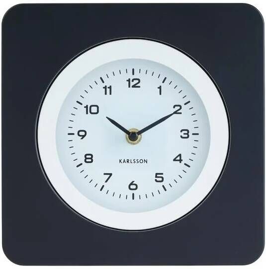 Karlsson Wandklok New Vintage Mat zwart 4.4x22x22cm