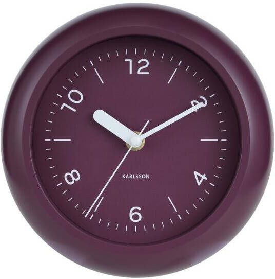 Karlsson Wandklok Slope Dark mauve Ø20cm