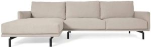 Kave Home 3-zitsbank Galene beige linkse chaise longue 254 cm