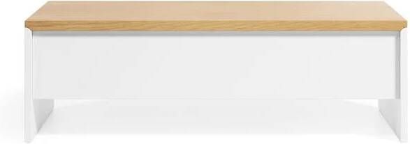 Kave Home Abilen wandplank in eiken fineer en wit gelakt 110 x 60 cm