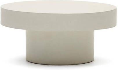 Kave Home Aiguablava ronde salontafel in wit cement Ø 66 cm
