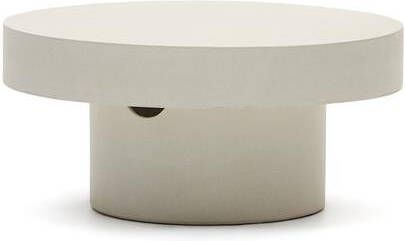 Kave Home Aiguablava ronde salontafel in wit cement Ø 66 cm