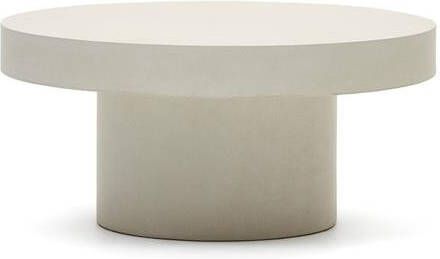 Kave Home Aiguablava ronde salontafel in wit cement Ø 90 cm