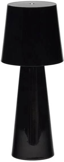 Kave Home Arenys grote tafellamp met zwart geschilderde afwerking