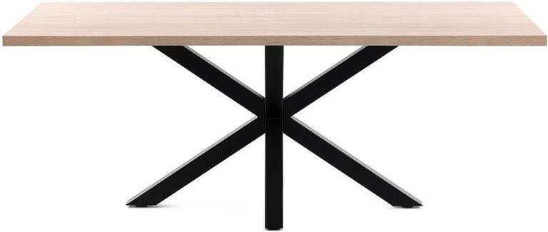 Kave Home Eettafel 'Argo' Zwart Eiken 180 x 100cm