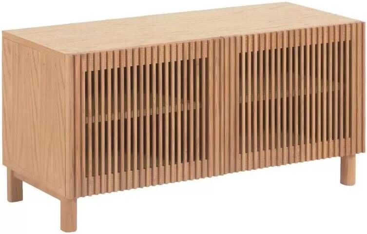 Kave Home Schoenenkast Beyla 98.5 x 42.5 cm 80% MDF E0 (vezelplaat met gemiddelde dichtheid en lage formaldehyde-emissie klasse E0) 18% Eikenhoutplaat (Quercus alba) 2% Essenboomhout (Fraxinus Excelsior) - Foto 2