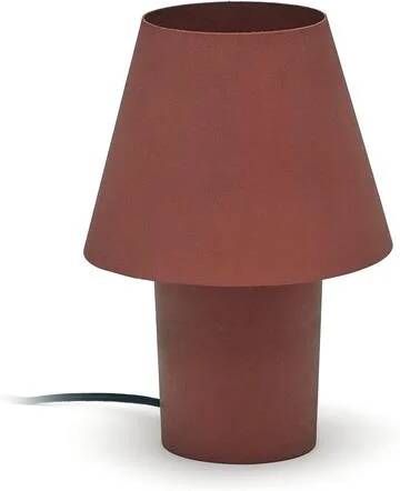 Kave Home Canapost tafellamp in metaal met terracotta geschilderde