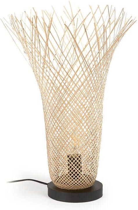 Kave Home Citalli bamboe tafellamp in natuurlijke finish