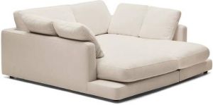 Kave Home 3-zits Loungebank Gala Met dubbele chaise longue Chenille